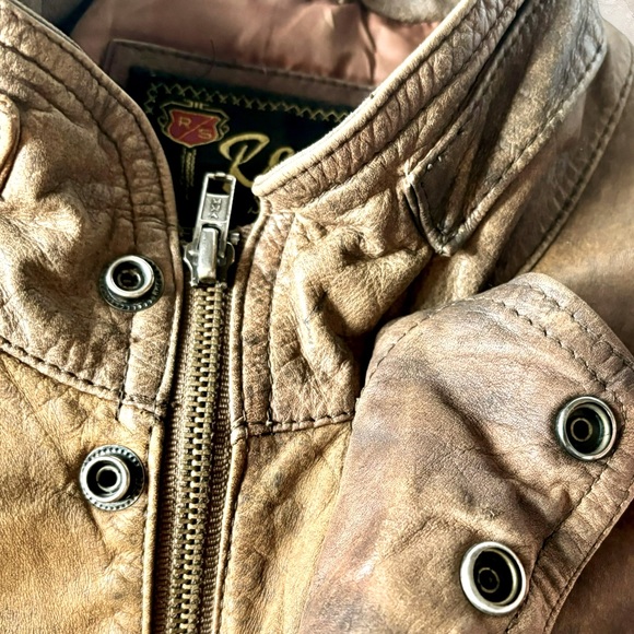 Reed Sportswear Vintage/Retro Brown Genuine Leather Jacket Size 38 Unisex - Picture 3 of 16